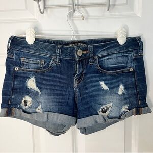 Express Distressed Denim Shorts